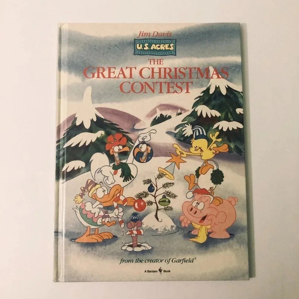 Vtg 1988 The Great Christmas Contest by Jim Davis US Acres Bantam Book